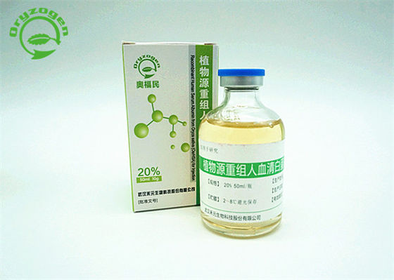 Van de Albumine Vloeibare rHSA van de vulstofrang Recombinante Menselijke Recombinante Producten 70024-90-7